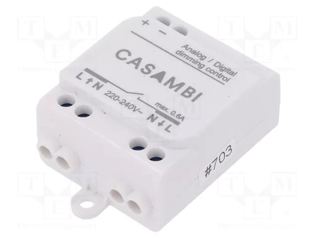 Wireless dimmer; 220÷240VAC; IP20; -20÷50°C; 0.6A Casambi Technologies CBU-ASD