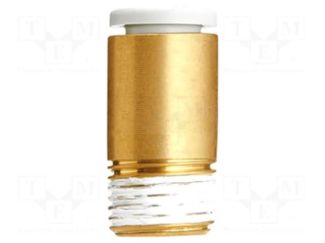 Push-in fitting; threaded,straight; -1÷10bar; brass; Thread: M5 SMC KQ2S06-M5A
