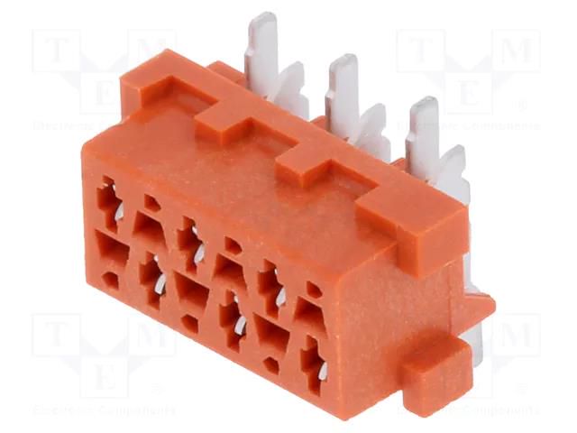 Micro-MaTch; socket; female; PIN: 6; SMT; on PCBs; 2x3; vertical TE Connectivity AMP-7-188275-6