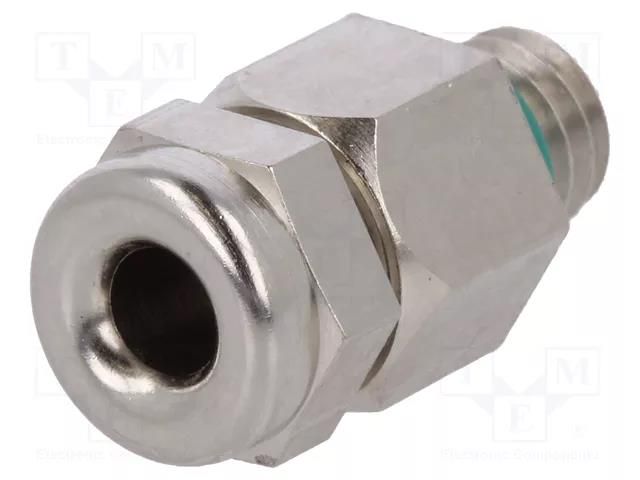 Cable gland; M6; 1; IP68; brass; Body plating: nickel; SKINDICHT® LAPP SKINDI-MINI-M6FKM