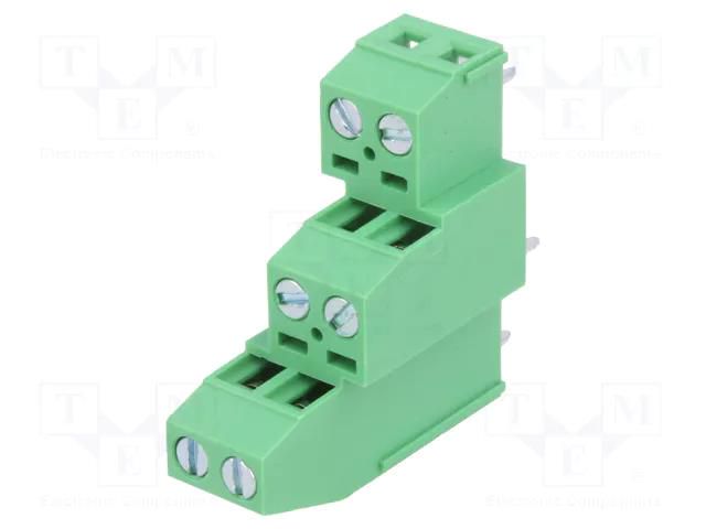 Connector: PCB terminal block; terminal; 10A; 130V; angled 90° DEGSON ELECTRONICS DG381A3-3.81-06P