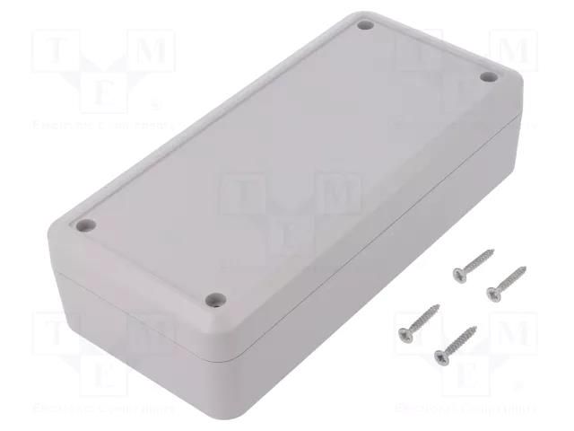 Enclosure: multipurpose; X: 89mm; Y: 189mm; Z: 50mm; ABS; light grey KRADEX Z125J
