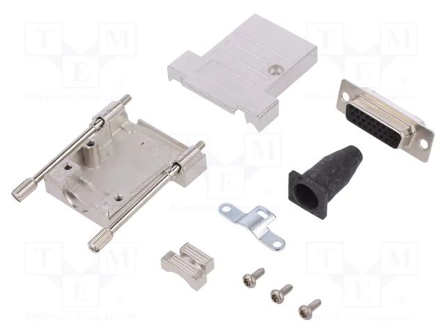 Connector: D-Sub; PIN: 26; plug; female; soldering; for cable; black ENCITECH DTSL15-TJSRGHDS26K