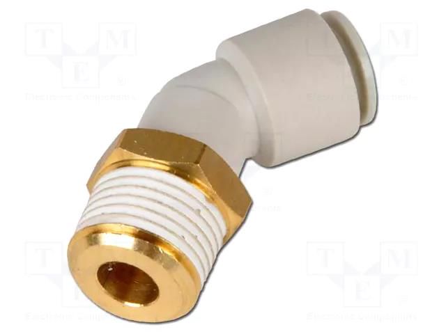 Push-in fitting; threaded,angled 90°; -1÷10bar; Thread: R 1/8" SMC KQ2L10-01AS