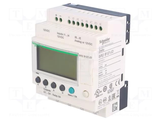 Programmable relay; IN: 8; Analog in: 4; OUT: 4; Zelio Logic; IP20 SCHNEIDER ELECTRIC SR2B121JD