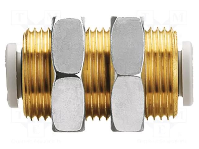 Push-in fitting; threaded,straight; -1÷10bar; brass; Thread: M22 SMC KQ2E12-00A