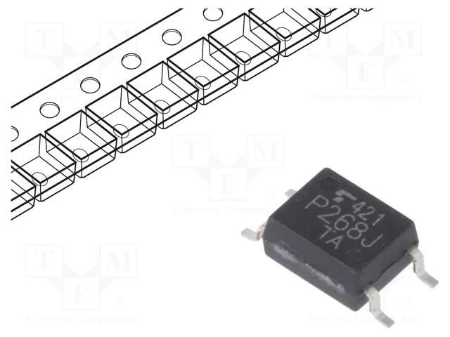 Optotriac; 3.75kV; Uout: 600V; zero voltage crossing driver; SO6 TOSHIBA TLP268J-E-T