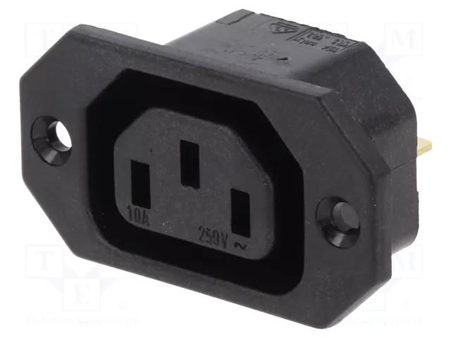 Connector: AC supply; socket; female; 10A; 250VAC; C13 (F) K+B CS-020