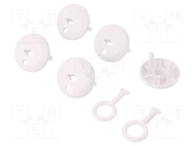 Accessories: protection cap; white; Kit: 5x protection cap,keys PAWBOL ZG-1