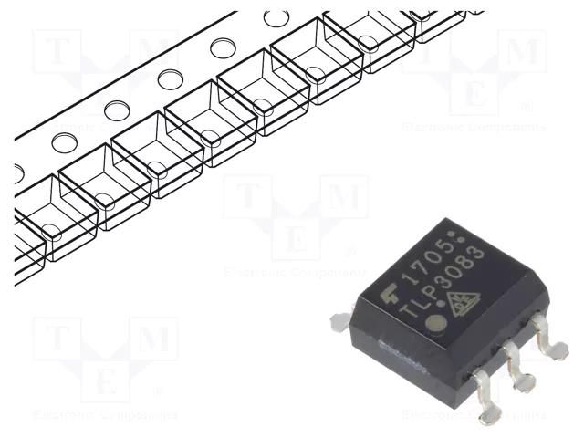 Optotriac; 5kV; Uout: 800V; zero voltage crossing driver; SO6 TOSHIBA TLP3083-D4.TP5.F-O