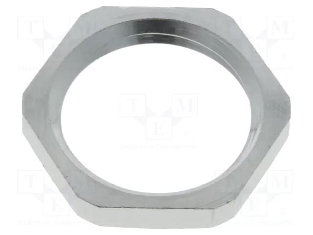 Nut; PG9; brass; Thk: 2.8mm; Spanner: 18mm; Thread: PG; GM-MS HUMMEL HUMMEL-1161090001