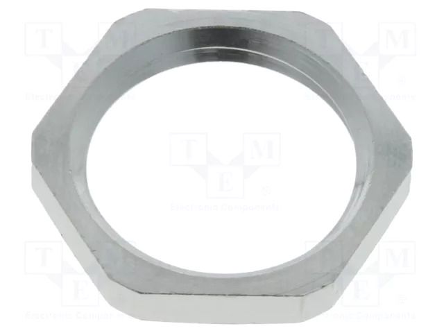 Nut; PG9; brass; Thk: 2.8mm; Spanner: 18mm; Thread: PG; GM-MS HUMMEL HUMMEL-1161090001
