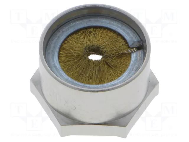 Nut; with earthing; M20; brass; nickel; 24mm; -70÷200°C; Pitch: 1.5 LAPP BRUSH-M20