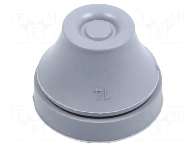 Grommet; with bulkhead; Ømount.hole: 24mm; EPDM; grey; Size: M25 SCHNEIDER ELECTRIC IMT36182