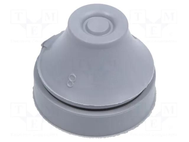 Grommet; with bulkhead; Ømount.hole: 21mm; EPDM; grey; Size: M20 SCHNEIDER ELECTRIC IMT36181