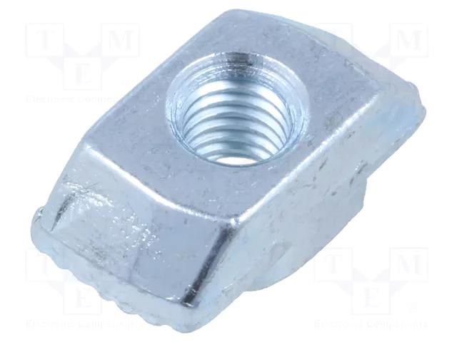 Nut; for profiles; Width of the groove: 10mm; steel; zinc; T-slot FATH FA-096H10630