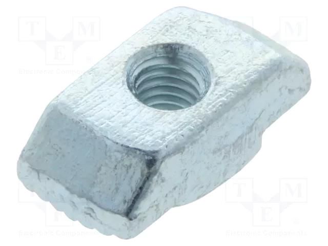 Nut; for profiles; Width of the groove: 8mm; steel; zinc; T-slot FATH FA-096H08415