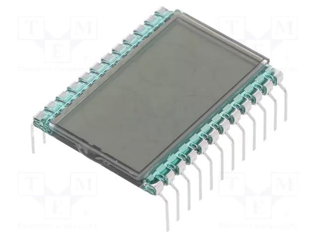 Display: LCD; 7-segment; STN Positive; No.of dig: 3; Char: 8.89mm DISPLAY ELEKTRONIK DE123-RS-20/7.5