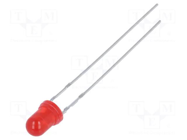 LED; red; 3mm; 5.6÷16mcd; 40°; Front: convex; 2VDC; No.of term: 2 ROHM SEMICONDUCTOR SLR-342VR3F