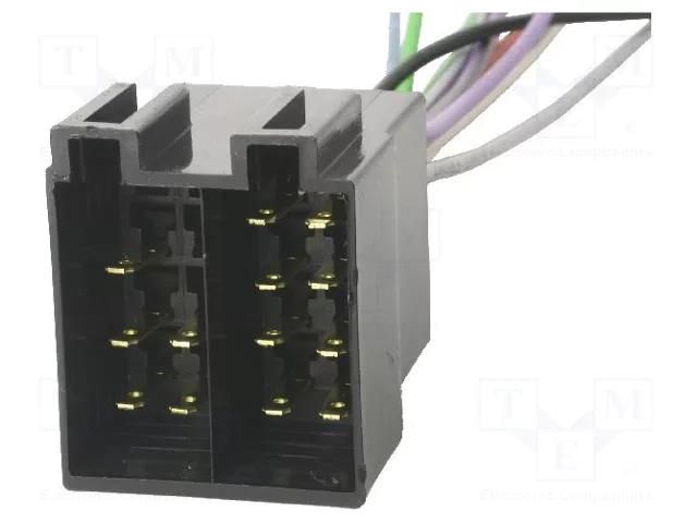 ISO socket,wires; PIN: 13(5+8); combined 4CARMEDIA ZRS-ISO-4