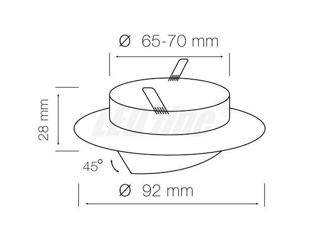 LED line® downlight round adjustable cast chrome 242908 5901583242908