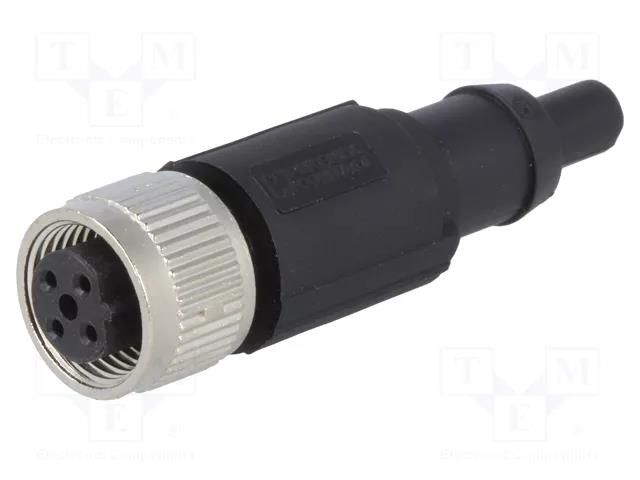 Connector: M12; terminator; PIN: 4; female; straight PHOENIX CONTACT SAC-5P-M12FSPBTR