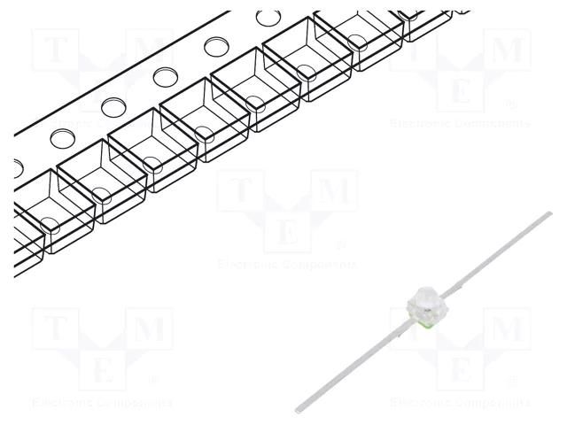 LED; yellow green; SMD; Gull wing; 500÷750mcd; 1.8÷2.6VDC; 10° OPTOSUPPLY OSG8212411C