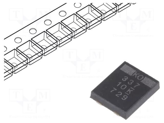 Capacitor: tantalum-polymer; low ESR; 330uF; 10VDC; J; 2924; SMD KEMET T523J337M010APE070