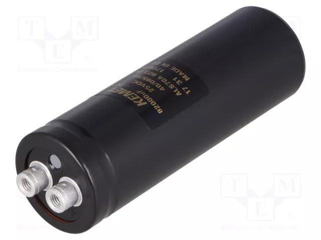 Capacitor: electrolytic; 82mF; 25VDC; Ø36x105mm; Pitch: 12.8mm KEMET ALS70A823DF025