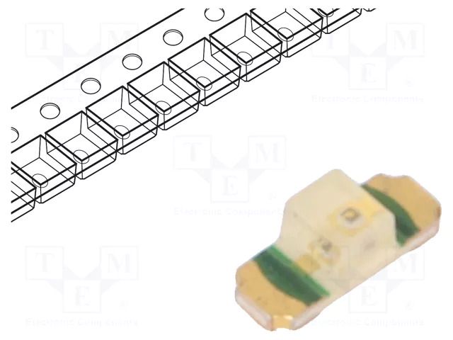 LED; yellow green; SMD; 1305; 14÷40mcd; 2.1VDC; 3.4x1.25x1.1mm ROHM SEMICONDUCTOR SML-812MTT86