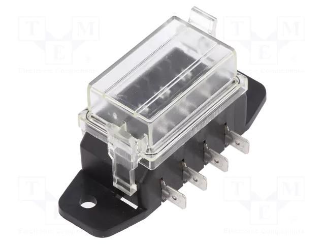 Fuse boxes; 19mm; 80A; screw,push-in; Leads: connectors; ways: 4 MTA MTA-0X00610