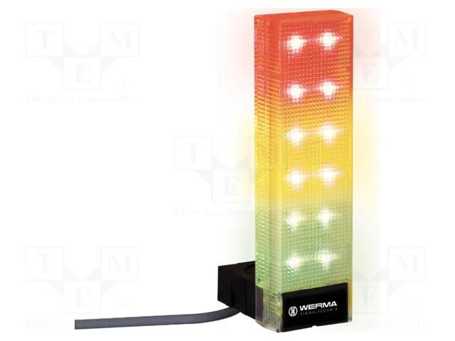 Signalling column; red/orange/green; LED; 24VDC; IP65; VarioSIGN WERMA WER-69030055