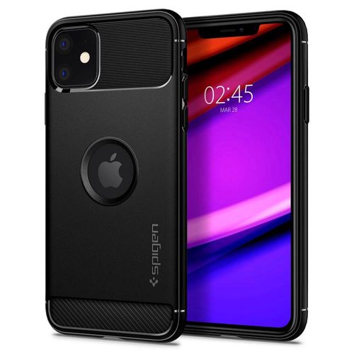 Spigen Rugged Armor iPhone 11 Case - Matte Black, Spigen 8809671010286 8809671010286