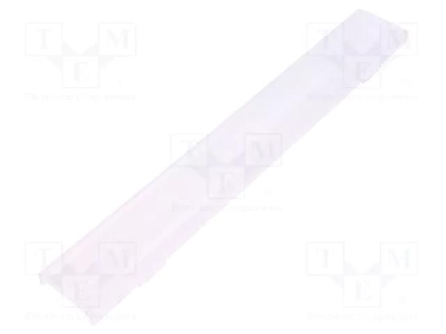 LED lens; rectangular; transparent; H: 9.5mm; Body dim: 40x285mm LEDIL F15940