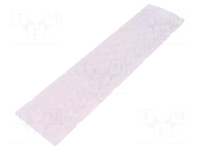 LED lens; rectangular; plexiglass PMMA; transparent; H: 9.72mm LEDIL FS15626