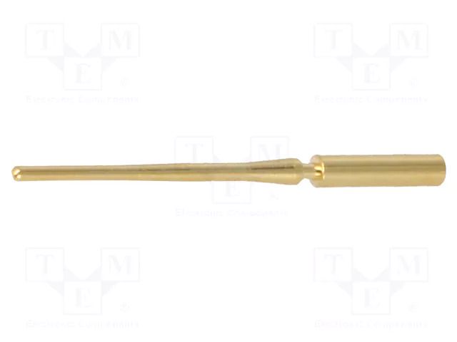 Contact; male; gold-plated; 0.08÷0.22mm2; crimped; for cable HARTING 21011009014