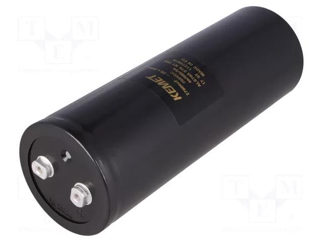 Capacitor: electrolytic; 27mF; 250VDC; Ø77x220mm; Pitch: 31.8mm KEMET ALS70A273NT250