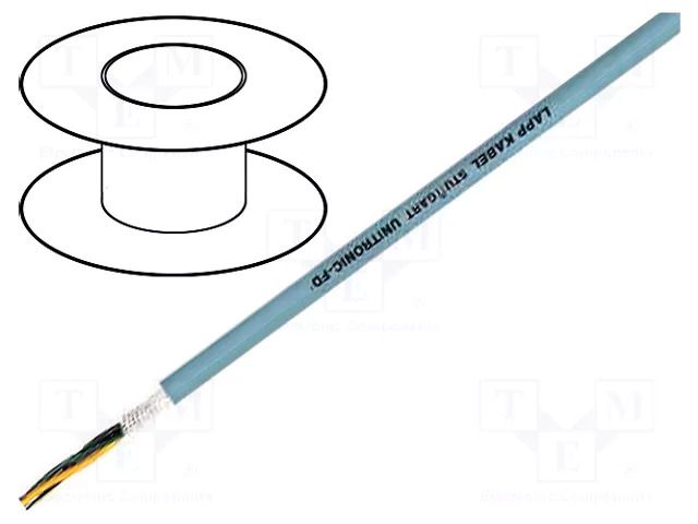 Wire: data transmission; UNITRONIC® FD; 3x0.14mm2; PVC; grey; Cu LAPP UTR-FD-3X0.14