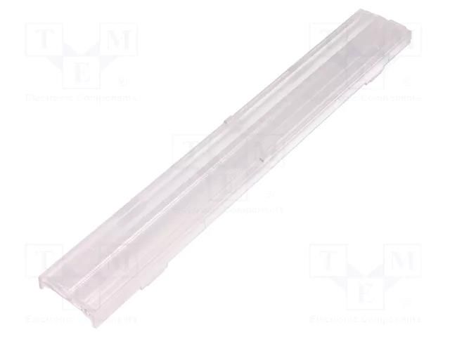 LED lens; rectangular; transparent; H: 9.5mm; Body dim: 40x285mm LEDIL F15861