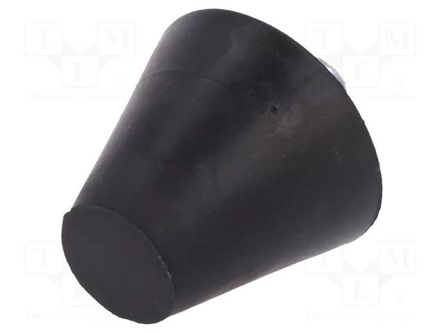 Vibroisolation foot; Ø: 20mm; Shore hardness: 70±5; 468N; 110N/mm ELESA+GANTER DVB6-20-17M5-6-7