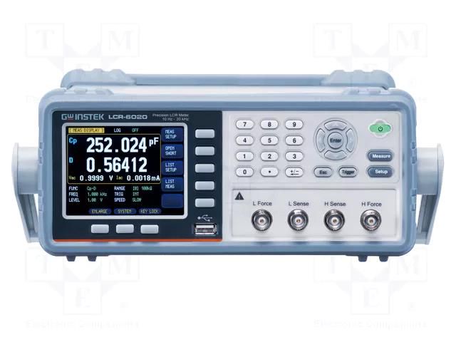 LCR meter; LCD 3,5"; 1E-05÷99.999MΩ; 1E-05pF÷9999.99mF; LCR-6000 GW INSTEK LCR-6020