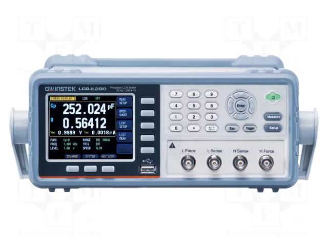 LCR meter; LCD 3,5"; 1E-05÷99.999MΩ; 1E-05pF÷9999.99mF; LCR-6000 GW INSTEK LCR-6200