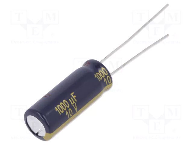 Capacitor: electrolytic; low ESR; THT; 1000uF; 10VDC; Ø8x20mm; ±20% PANASONIC EEUFC1A102L