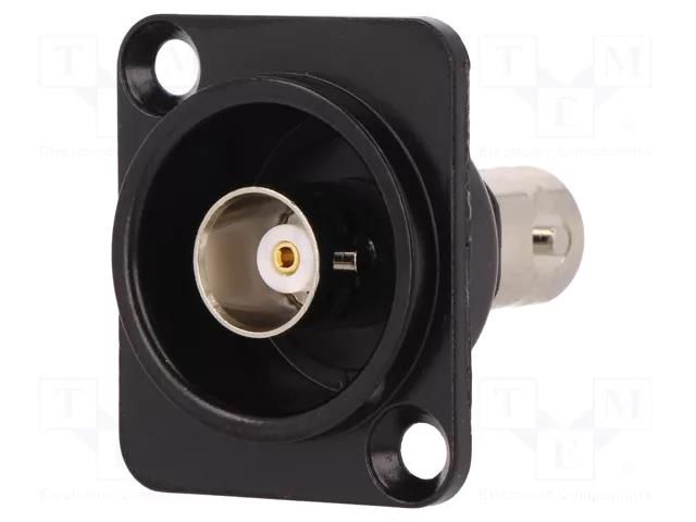Coupler; BNC socket,both sides; insulated; 50Ω; FT; black; metal CLIFF CP30125