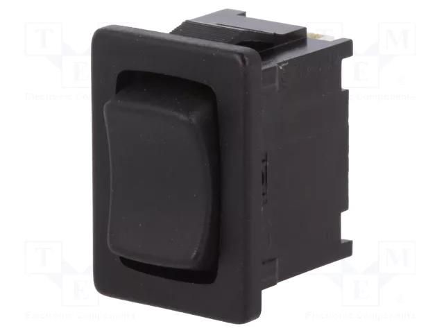 ROCKER; SP3T; Pos: 3; (ON)-OFF-(ON); 6A/250VAC; black; IP40; none Marquardt 1808.6302