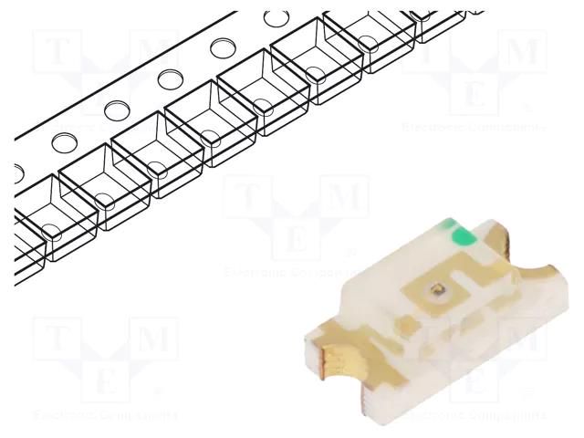 LED; yellow green; SMD; 1206; 20÷40mcd; 1.6÷2.4VDC; 3.2x1.6x1.1mm LUCKYLIGHT LL-S150UGC-1B