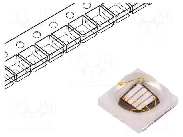 Power LED; UV; 3535; 140°; 700mA; 3W; λd: 390÷400nm; 3÷3.47VDC; SMD ProLight Opto PK2N-3LLE-V