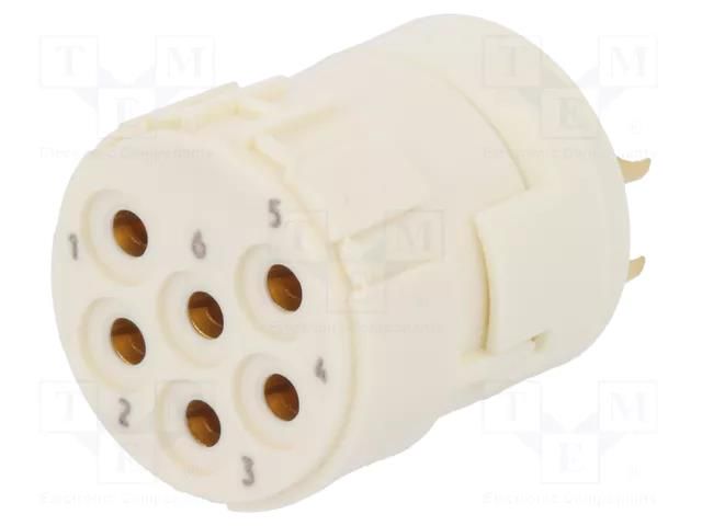 Connector: M23; contact insert; PIN: 6; female; soldering; 20A; 300V HARTING 09151062702