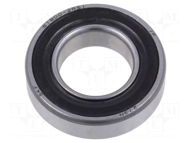 Bearing: single row deep groove ball; Øint: 10mm; Øout: 19mm SKF SKF61800-2RS1