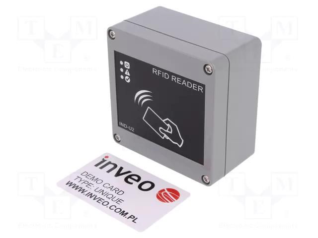 RFID reader; UNIQUE; HTTP,Modbus RTU,Modbus TCP,SNMP; ABS; IP65 INVEO RFID-IND-U2-POE